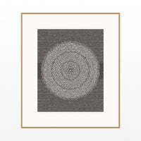 Ink & Ultramarine Linear Wall Art Print – Signed Limited Edition Giclée | Modern Gallery Decor — Natural gallery mat