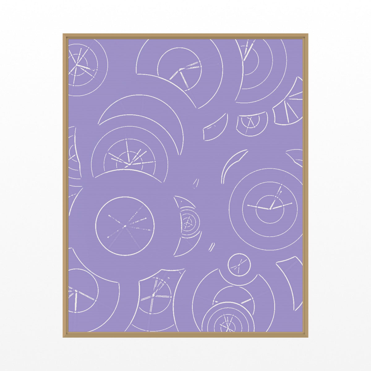Lavender & Sage Adire – Signed 50-Edition Giclée Print for Gallery Walls — Floating natural frame