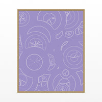 Lavender & Sage Adire – Signed 50-Edition Giclée Print for Gallery Walls — Floating natural frame