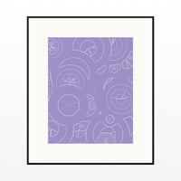 Lavender & Sage Adire – Signed 50-Edition Giclée Print for Gallery Walls — Black gallery mat