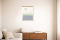 Lavender & Sage Hummingbird Printable Wall Art – Limited Edition Giclée Art Print | Instant Digital Download — Living room lifestyle