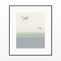 Lavender & Sage Hummingbird Printable Wall Art – Limited Edition Giclée Art Print | Instant Digital Download — Black gallery mat