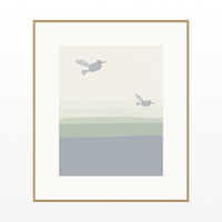 Lavender & Sage Hummingbird Printable Wall Art – Limited Edition Giclée Art Print | Instant Digital Download — Natural gallery mat