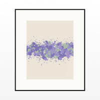 Lavender & Sage Paint Splatter Wall Art Print – Signed Limited Edition Giclée | Modern Gallery Decor — Black gallery mat