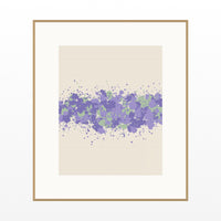 Lavender & Sage Paint Splatter Wall Art Print – Signed Limited Edition Giclée | Modern Gallery Decor — Natural gallery mat
