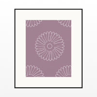 Mauve & Steel Ankara Printable Wall Art – Limited Edition Giclée Art Print | Instant Digital Download — Black gallery mat