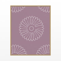Mauve & Steel Ankara Printable Wall Art – Limited Edition Giclée Art Print | Instant Digital Download — Floating natural frame