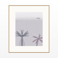 Mauve & Steel Seabird Printable Wall Art – Limited Edition Giclée Art Print | Instant Digital Download — Natural gallery mat