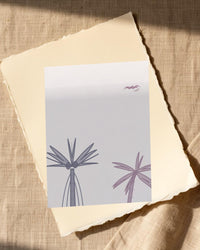 Mauve & Steel Seabird Printable Wall Art – Limited Edition Giclée Art Print | Instant Digital Download — Paper/edge detail