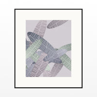 Mauve & Steel Tropical Wall Art Print – Signed Limited Edition Giclée | Modern Gallery Decor — Black gallery mat