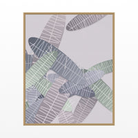 Mauve & Steel Tropical Wall Art Print – Signed Limited Edition Giclée | Modern Gallery Decor — Floating natural frame