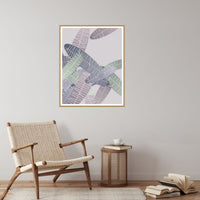 Mauve & Steel Tropical Wall Art Print – Signed Limited Edition Giclée | Modern Gallery Decor — Reading nook