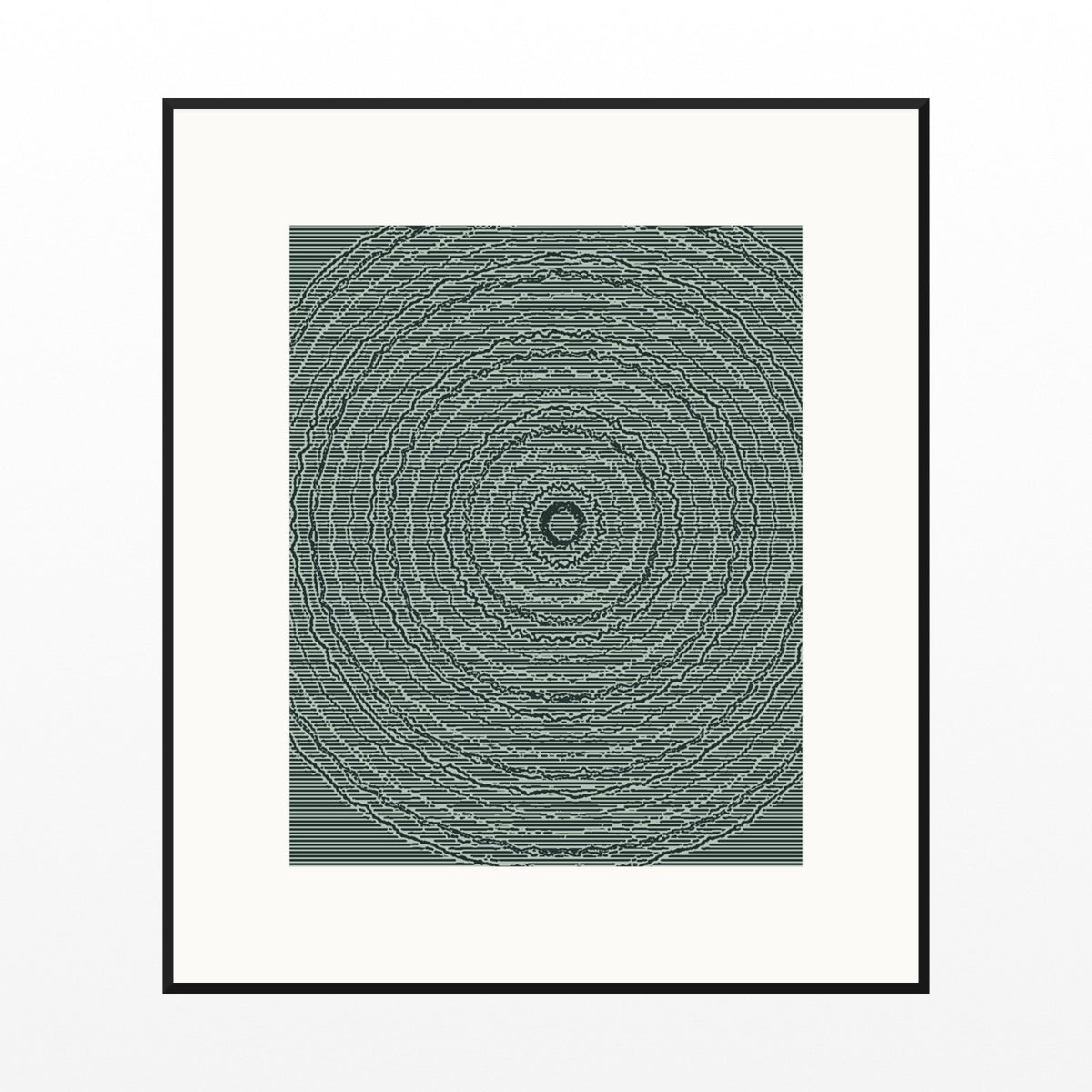Monochrome Linear Wall Art Print – Signed Limited Edition Giclée | Modern Gallery Decor — Black gallery mat