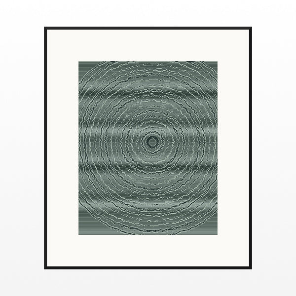 Monochrome Linear Wall Art Print – Signed Limited Edition Giclée | Modern Gallery Decor — Black gallery mat