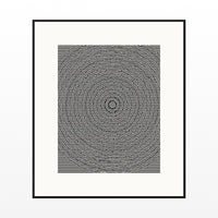 Monochrome Linear Wall Art Print – Signed Limited Edition Giclée | Modern Gallery Decor — Black gallery mat