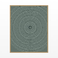 Monochrome Linear Wall Art Print – Signed Limited Edition Giclée | Modern Gallery Decor — Floating natural frame