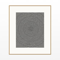 Monochrome Linear Wall Art Print – Signed Limited Edition Giclée | Modern Gallery Decor — Natural gallery mat