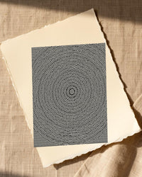 Monochrome Linear Wall Art Print – Signed Limited Edition Giclée | Modern Gallery Decor — Paper/edge detail