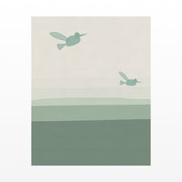 Mountain Treeline Hummingbird Printable Wall Art – Limited Edition Giclée Art Print | Instant Digital Download — Unframed flat preview