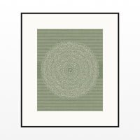 Olive Drab Linear Wall Art Print – Signed Limited Edition Giclée | Modern Gallery Decor — Black gallery mat