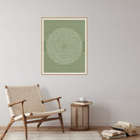 Olive Drab Linear Wall Art Print – Signed Limited Edition Giclée | Modern Gallery Decor — Reading nook