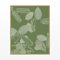 Olive Grove Tropical – Signed 50-Edition Giclée Print for Gallery Walls — Floating natural frame