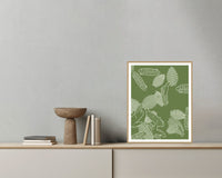 Olive Grove Tropical – Signed 50-Edition Giclée Print for Gallery Walls — Grey wall with bowl