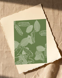 Olive Grove Tropical – Signed 50-Edition Giclée Print for Gallery Walls — Paper/edge detail