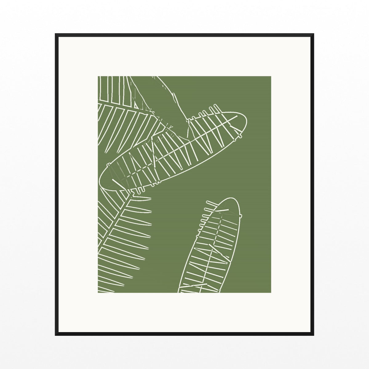Olive Grove Tropical Wall Art Print – Signed Limited Edition Giclée | Modern Gallery Decor — Black gallery mat