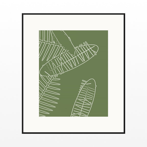 Olive Grove Tropical Wall Art Print – Signed Limited Edition Giclée | Modern Gallery Decor — Black gallery mat