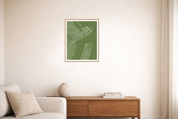 Olive Grove Tropical Wall Art Print – Signed Limited Edition Giclée | Modern Gallery Decor — Living room lifestyle