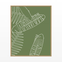 Olive Grove Tropical Wall Art Print – Signed Limited Edition Giclée | Modern Gallery Decor — Floating natural frame