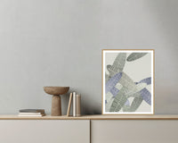 Olive Grove Tropical Wall Art Print – Signed Limited Edition Giclée | Modern Gallery Decor — Grey wall with bowl