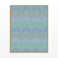 Pale Gold & Blue Haze Ombré Gradient – Signed 50-Edition Giclée Print for Gallery Walls — Floating natural frame