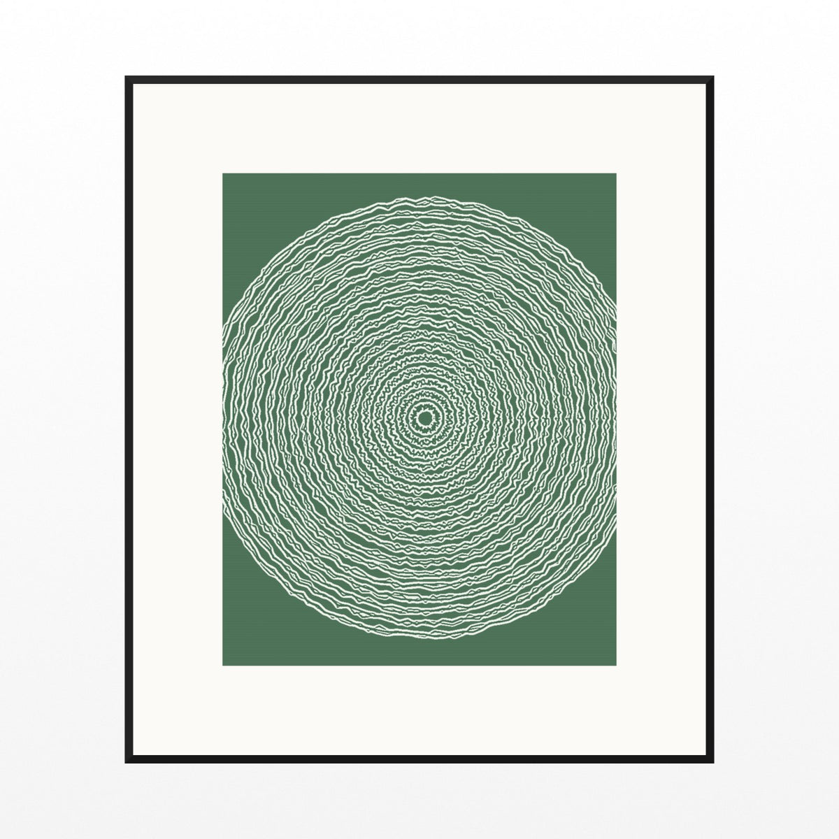 Palm Shadow Geometric Wall Art Print – Signed Limited Edition Giclée | Modern Gallery Decor — Black gallery mat