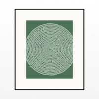Palm Shadow Geometric Wall Art Print – Signed Limited Edition Giclée | Modern Gallery Decor — Black gallery mat
