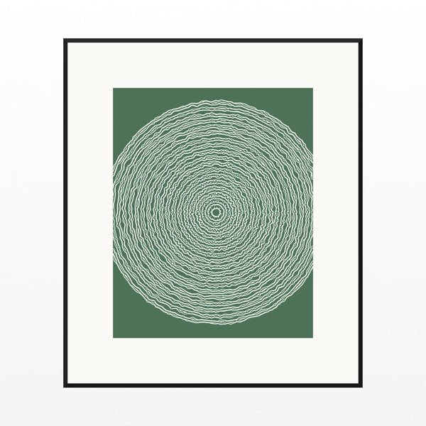 Palm Shadow Geometric Wall Art Print – Signed Limited Edition Giclée | Modern Gallery Decor — Black gallery mat