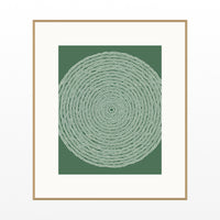 Palm Shadow Geometric Wall Art Print – Signed Limited Edition Giclée | Modern Gallery Decor — Natural gallery mat