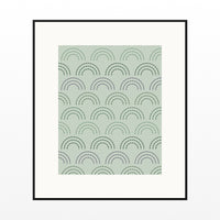 Palm Shadow Ombré Gradient – Signed 50-Edition Giclée Print for Gallery Walls — Black gallery mat