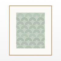 Palm Shadow Ombré Gradient – Signed 50-Edition Giclée Print for Gallery Walls — Natural gallery mat