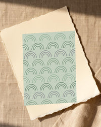 Palm Shadow Ombré Gradient – Signed 50-Edition Giclée Print for Gallery Walls — Paper/edge detail