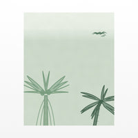 Palm Shadow Seabird Printable Wall Art – Limited Edition Giclée Art Print | Instant Digital Download — Unframed flat preview