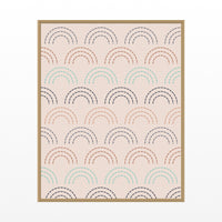 Peach & Concrete Ombré Gradient – Signed 50-Edition Giclée Print for Gallery Walls — Floating natural frame