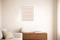 Peach & Concrete Ombré Gradient – Signed 50-Edition Giclée Print for Gallery Walls — Living room lifestyle