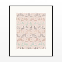 Peach & Concrete Ombré Gradient – Signed 50-Edition Giclée Print for Gallery Walls — Black gallery mat