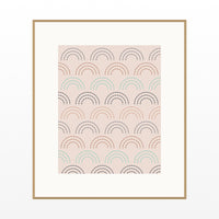 Peach & Concrete Ombré Gradient – Signed 50-Edition Giclée Print for Gallery Walls — Natural gallery mat
