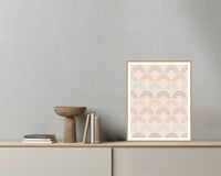 Peach & Concrete Ombré Gradient – Signed 50-Edition Giclée Print for Gallery Walls — Grey wall with bowl