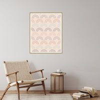 Peach & Concrete Ombré Gradient – Signed 50-Edition Giclée Print for Gallery Walls — Reading nook