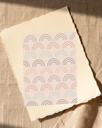 Peach & Concrete Ombré Gradient – Signed 50-Edition Giclée Print for Gallery Walls — Paper/edge detail