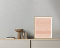 Peach & Concrete Tie-dye – Signed 50-Edition Giclée Print for Gallery Walls — Grey wall with bowl